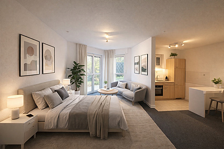 Appartement Möblierung visualisiert