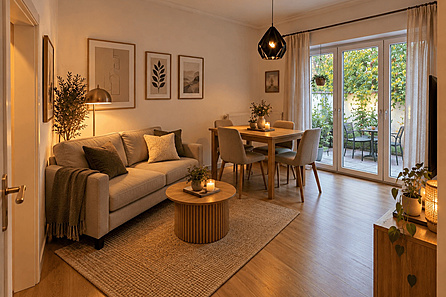 Wohnzimmer Erdgeschoss AI visualisiert