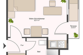 Appartement mit Terrassenzugang nähe Hafen