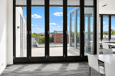 Blick auf die Dachterrasse