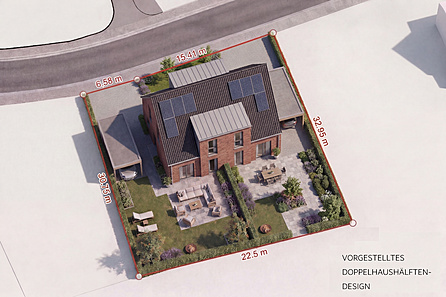 Beplantes Grundstück