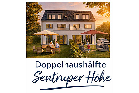 Doppelhaushälfte mit Garten visualisiert