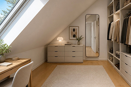 Ankleide, Homeoffice visualisiert