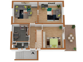 Grundriss EG 3 D