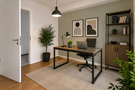 Arbeitszimmer oder Gästezimmer visualisiert
