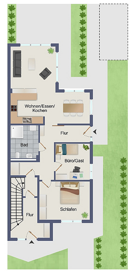 Erdgeschoss_Wohnung Grundriss