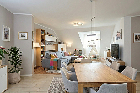 Wohn-Esszimmer animiert