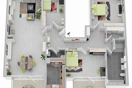 Grundriss visualisiert