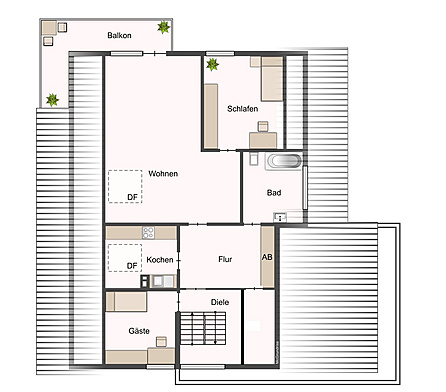 Grundriss Obergeschoss