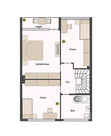 Grundriss Obergeschoss