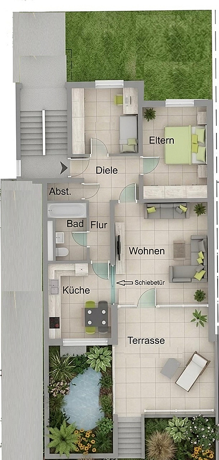Grundriss visualisiert