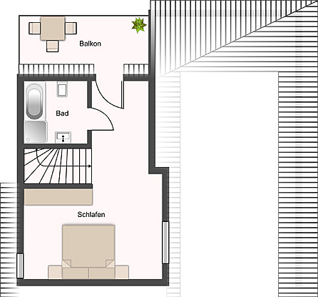 Grundriss Schlafbereich