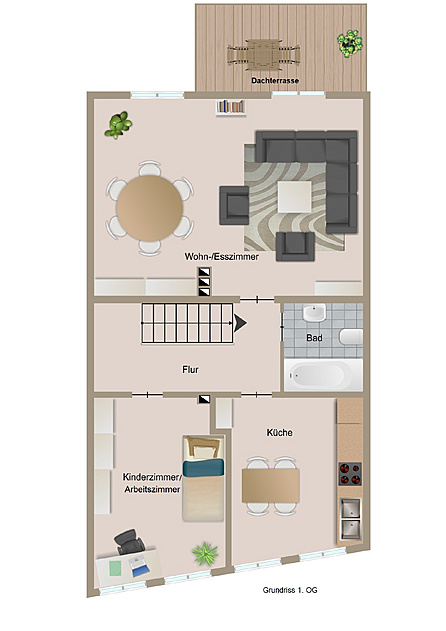 Grundriss 1 Obergeschoss