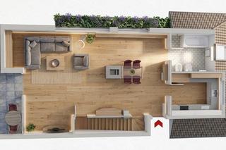 Helle Dachgeschosswohnung mit Loggia, Spitzboden und Tiefgaragenstellplatz in Münster-Süd