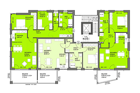 Grundriss Obergeschoss