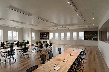 Gemeinschaftsbüro visualisiert